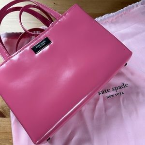 KATE SPADE NEW YORK NWOT - Light Pink Sam Icon Spazzolato Leather Small Tote
